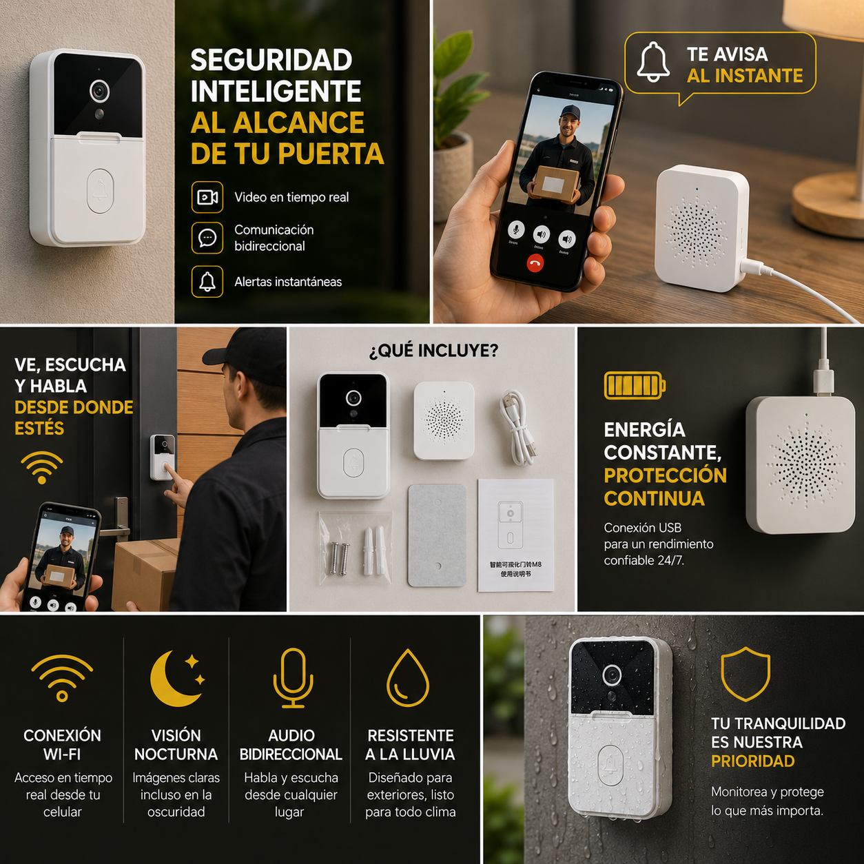 SecureVue™ | Timbre inalámbrico con WIFI