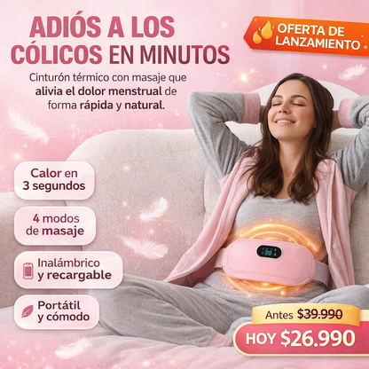 CalmaHeat™ Cinturón Calentador Menstrual Masajeador aaa