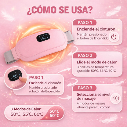 CalmaHeat™ Cinturón Calentador Menstrual Masajeador aaa